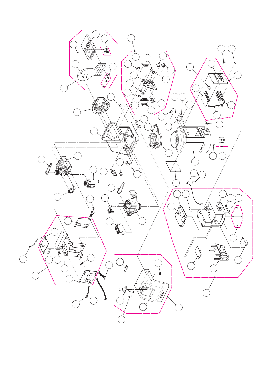 Chassis frame assembly | Panasonic AW-PH405 User Manual | Page 2 / 5