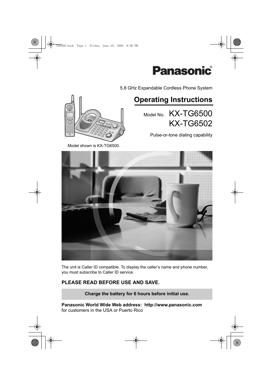Panasonic KX-TG6502 User Manual | 108 pages