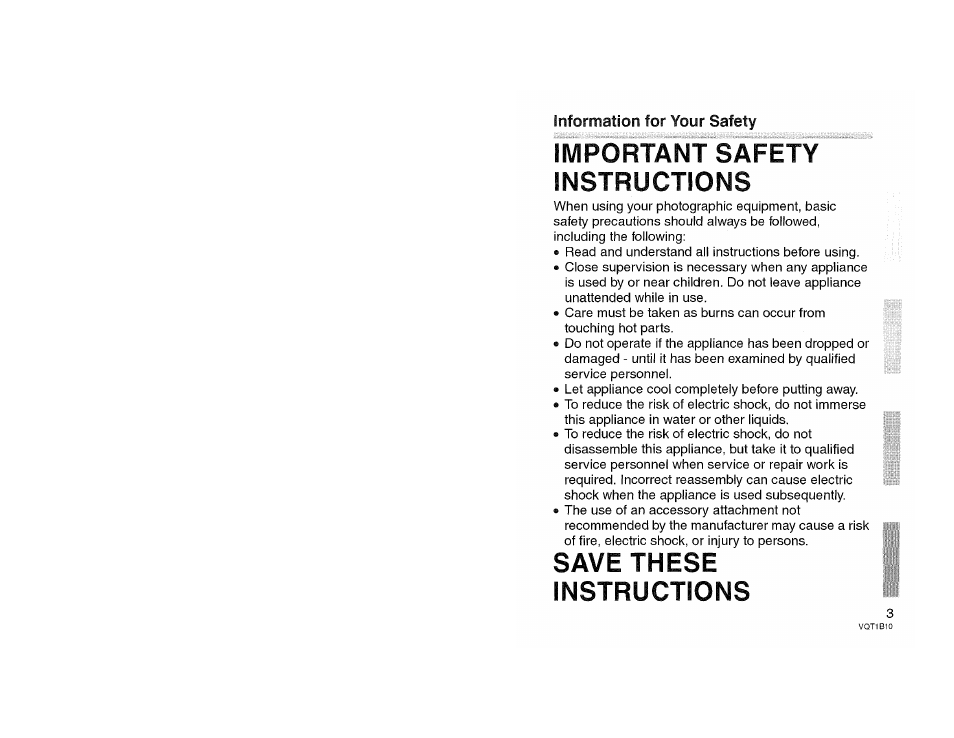 Information for your safety, Important safety instructions, Save these instructions | Panasonic LUMIX DMW-FL360 User Manual | Page 3 / 60