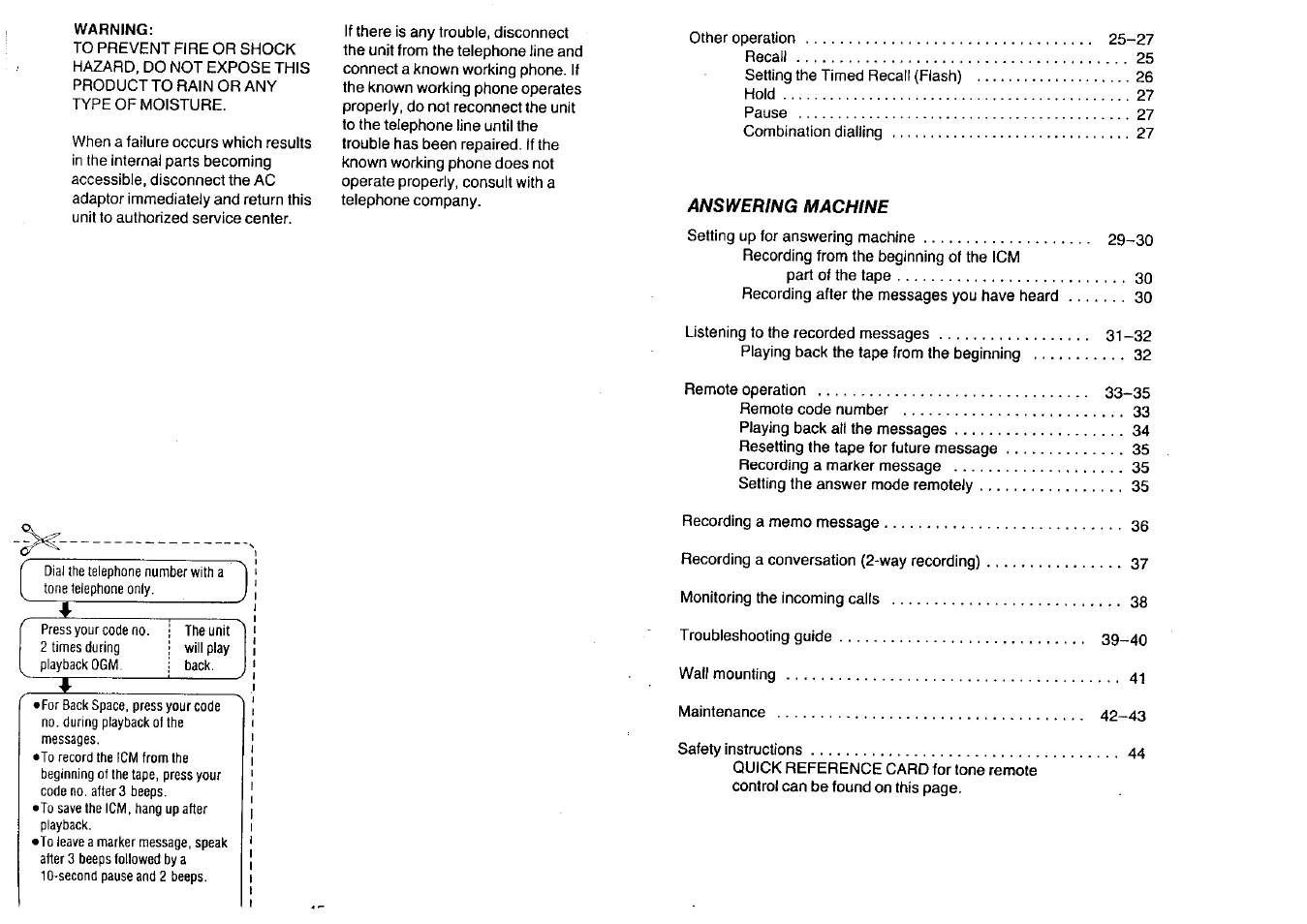 Panasonic KX-T2396BA User Manual | Page 3 / 24