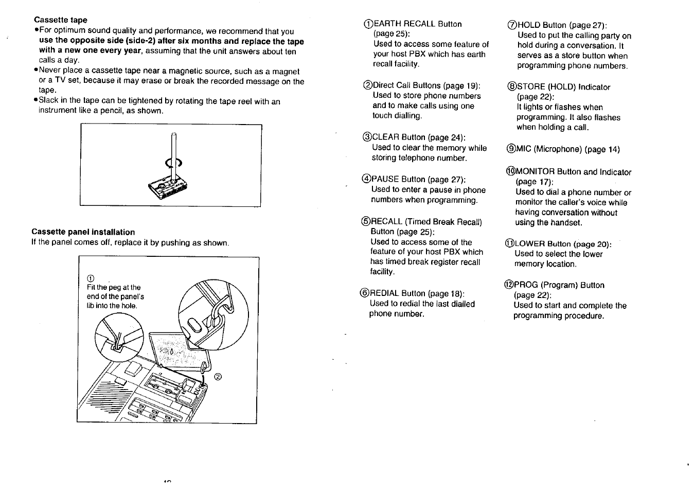Panasonic KX-T2396BA User Manual | Page 5 / 24
