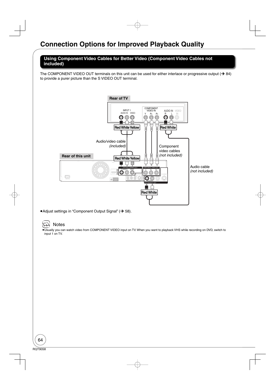 Connection options for improved playback quality | Panasonic DIGA DMR-EA38V User Manual | Page 64 / 92