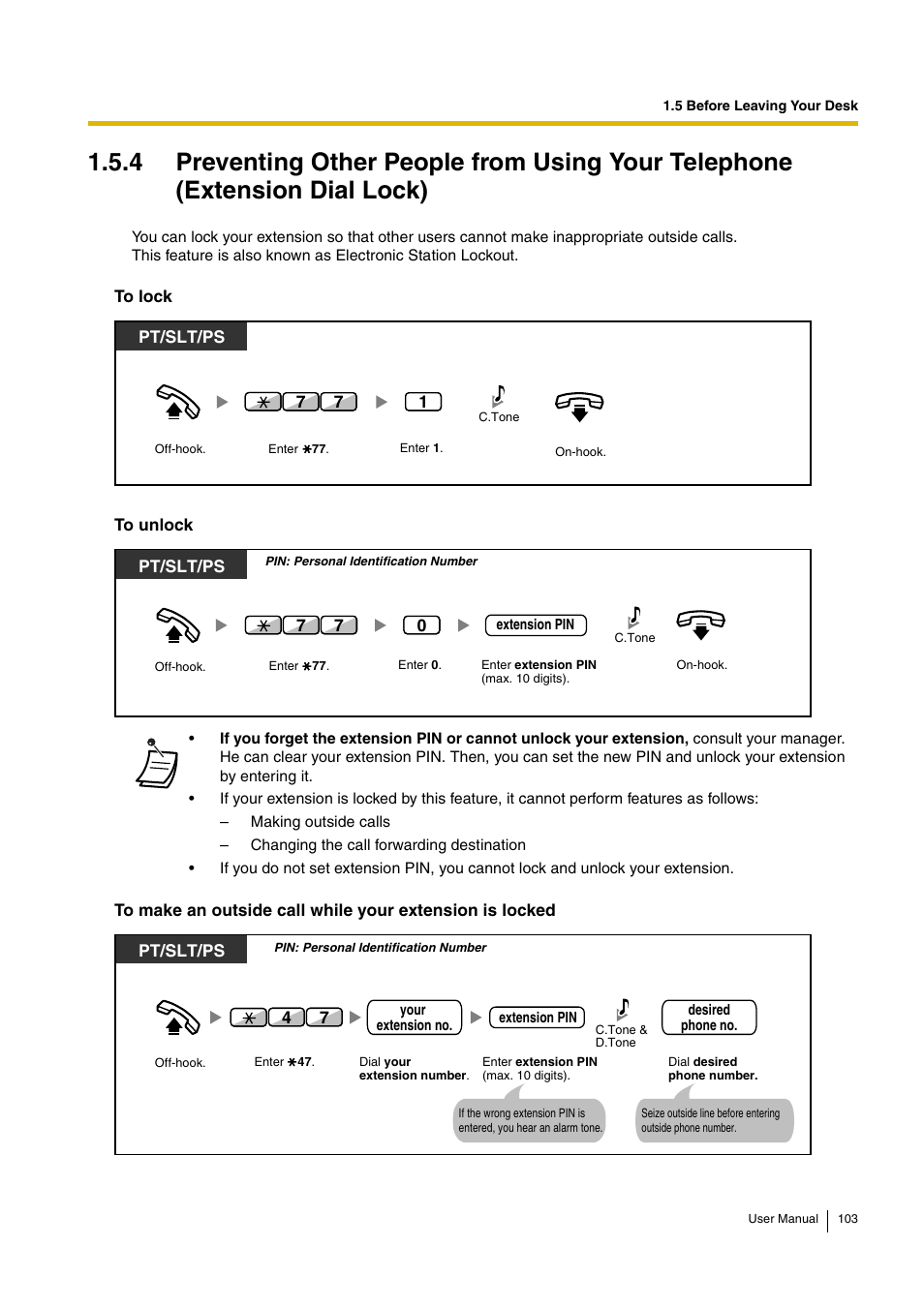 Pt/slt/ps | Panasonic HYBRID IP-PBX KX-TDA30 User Manual | Page 103 / 232