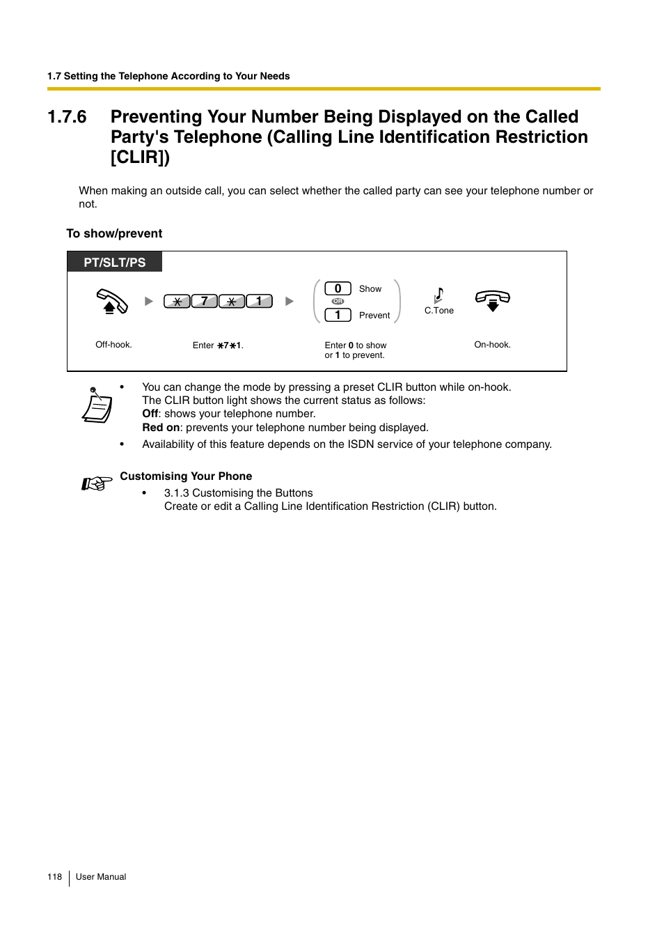 Pt/slt/ps | Panasonic HYBRID IP-PBX KX-TDA30 User Manual | Page 118 / 232