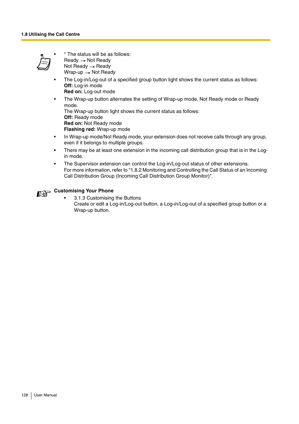 Panasonic HYBRID IP-PBX KX-TDA30 User Manual | Page 128 / 232