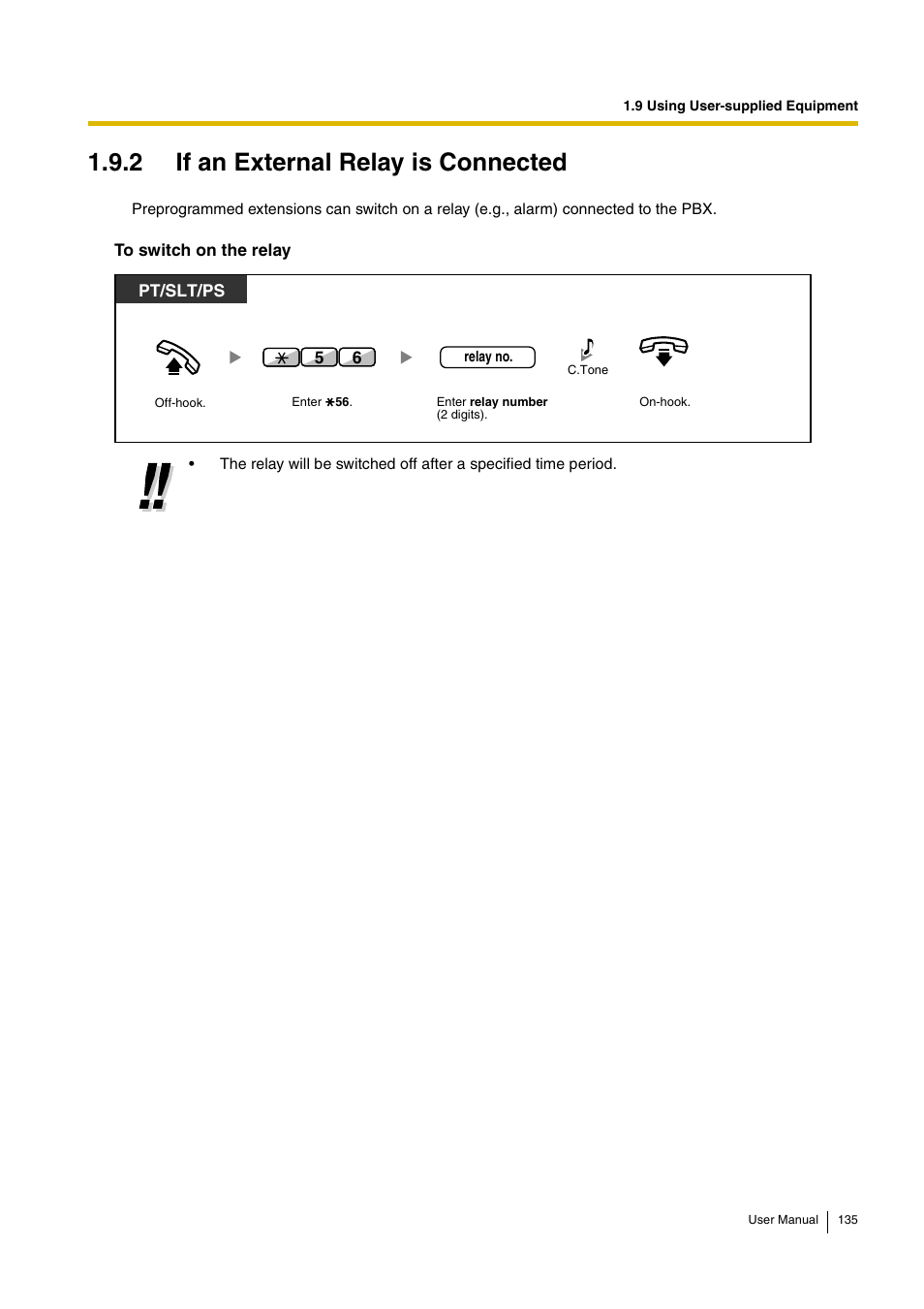 2 if an external relay is connected | Panasonic HYBRID IP-PBX KX-TDA30 User Manual | Page 135 / 232