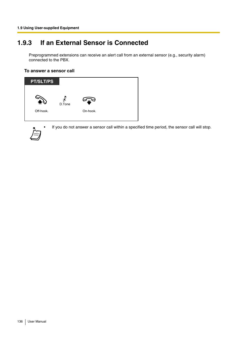 3 if an external sensor is connected | Panasonic HYBRID IP-PBX KX-TDA30 User Manual | Page 136 / 232