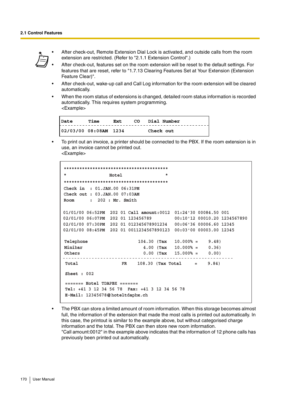 Panasonic HYBRID IP-PBX KX-TDA30 User Manual | Page 170 / 232