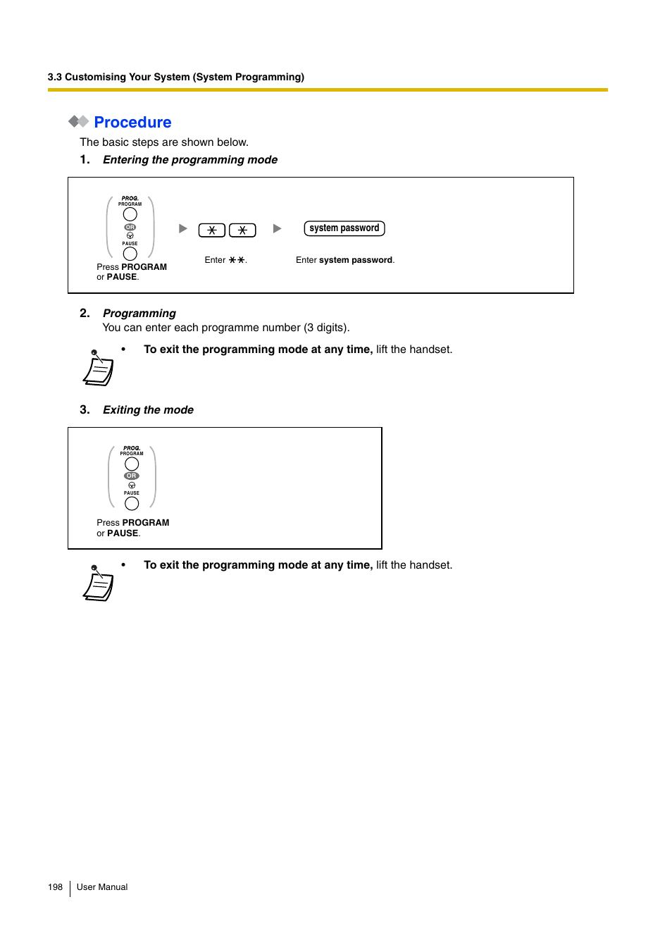 Procedure | Panasonic HYBRID IP-PBX KX-TDA30 User Manual | Page 198 / 232