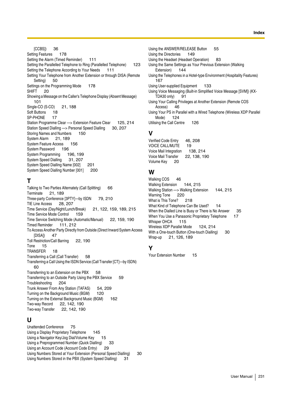 Panasonic HYBRID IP-PBX KX-TDA30 User Manual | Page 231 / 232