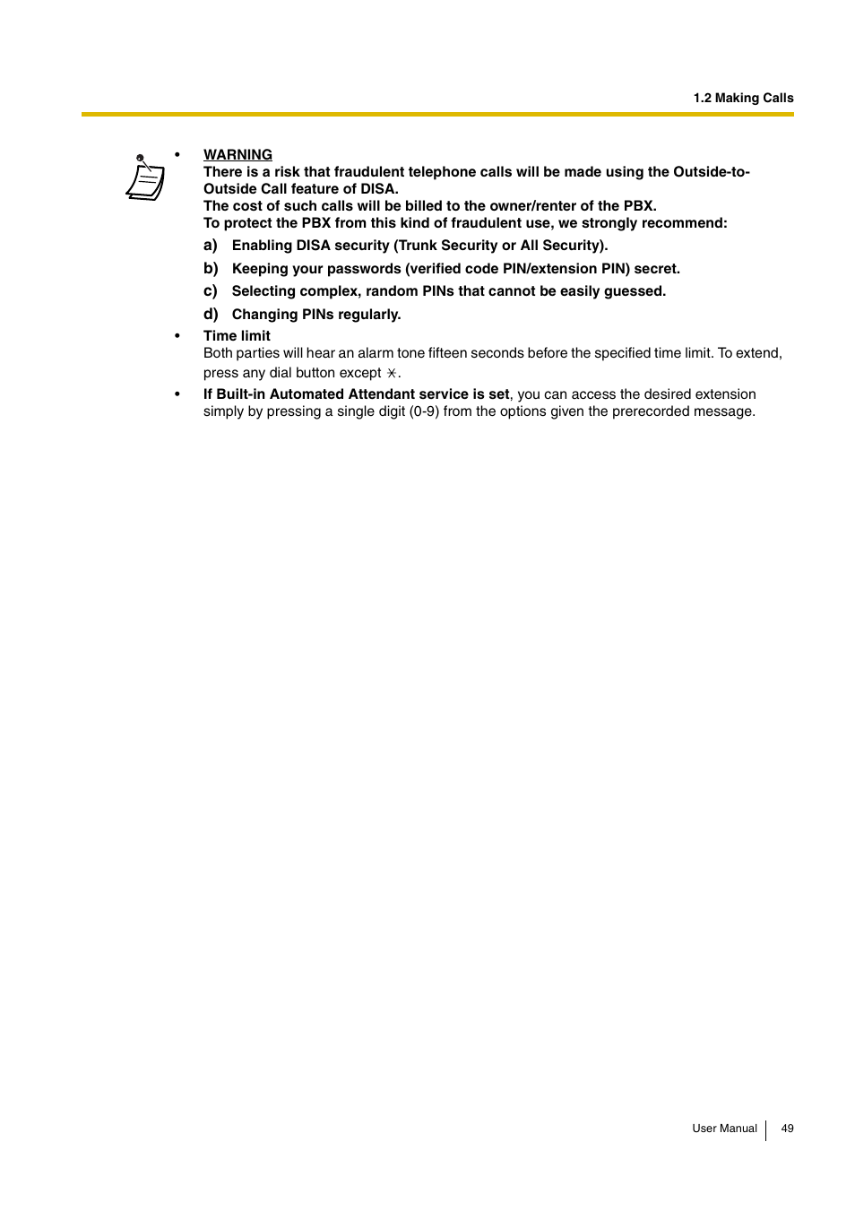 Panasonic HYBRID IP-PBX KX-TDA30 User Manual | Page 49 / 232