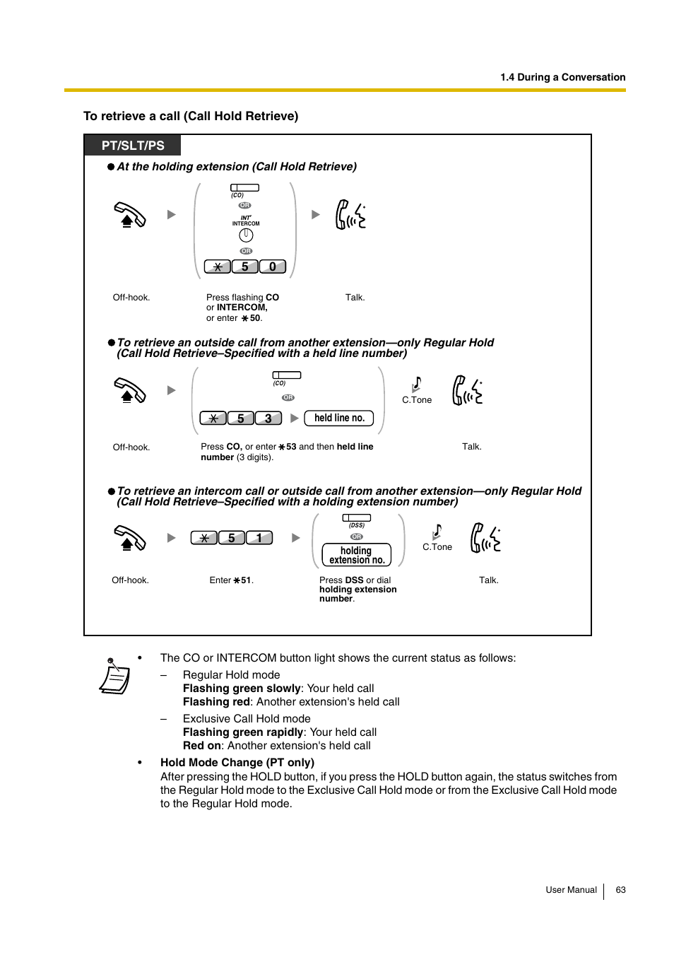 Pt/slt/ps | Panasonic HYBRID IP-PBX KX-TDA30 User Manual | Page 63 / 232