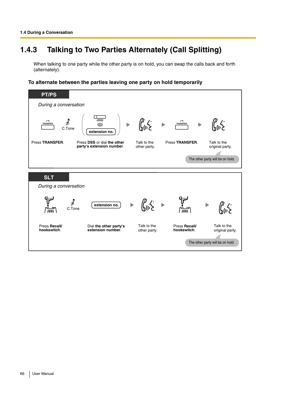 Pt/ps | Panasonic HYBRID IP-PBX KX-TDA30 User Manual | Page 66 / 232