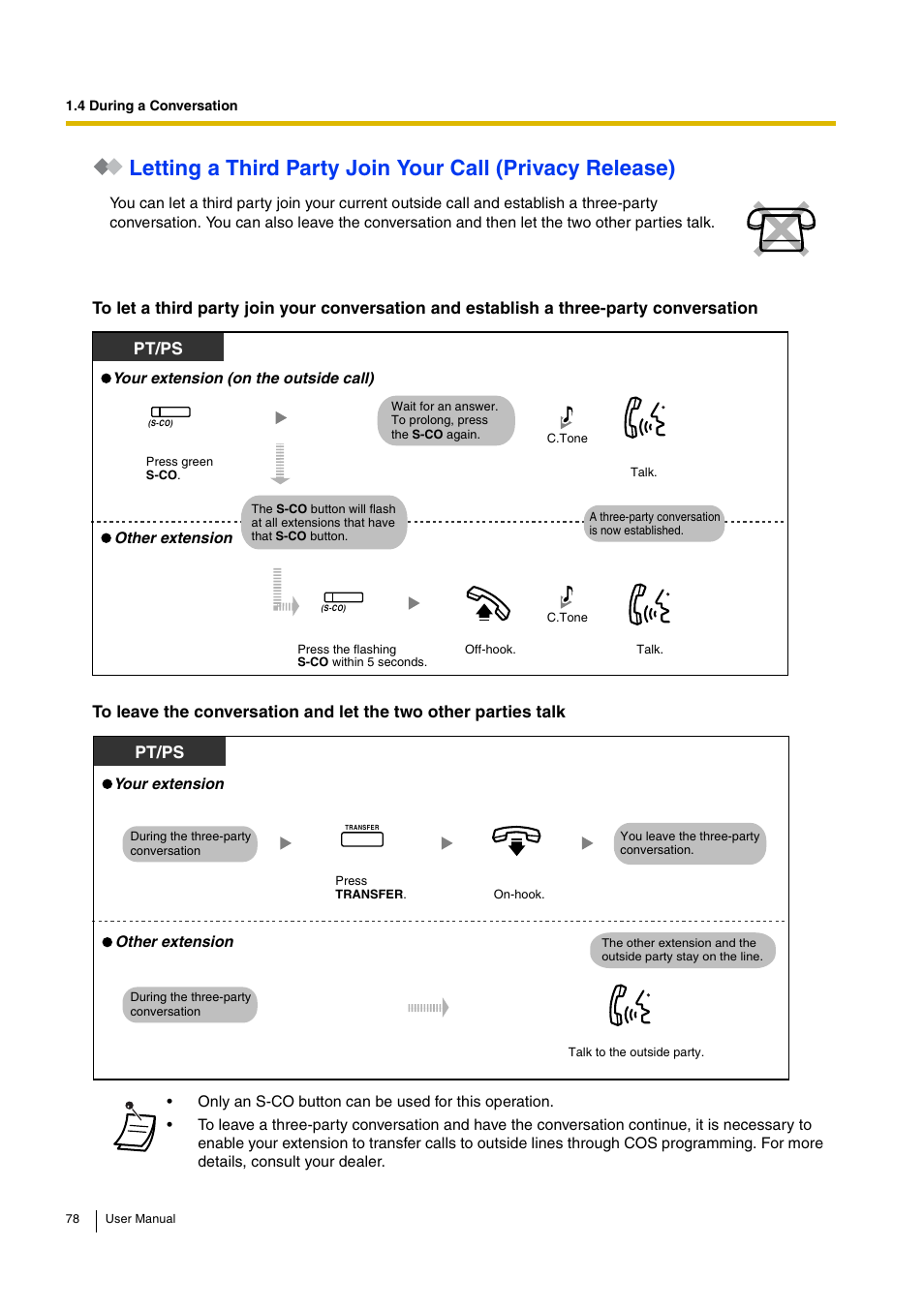 Pt/ps | Panasonic HYBRID IP-PBX KX-TDA30 User Manual | Page 78 / 232