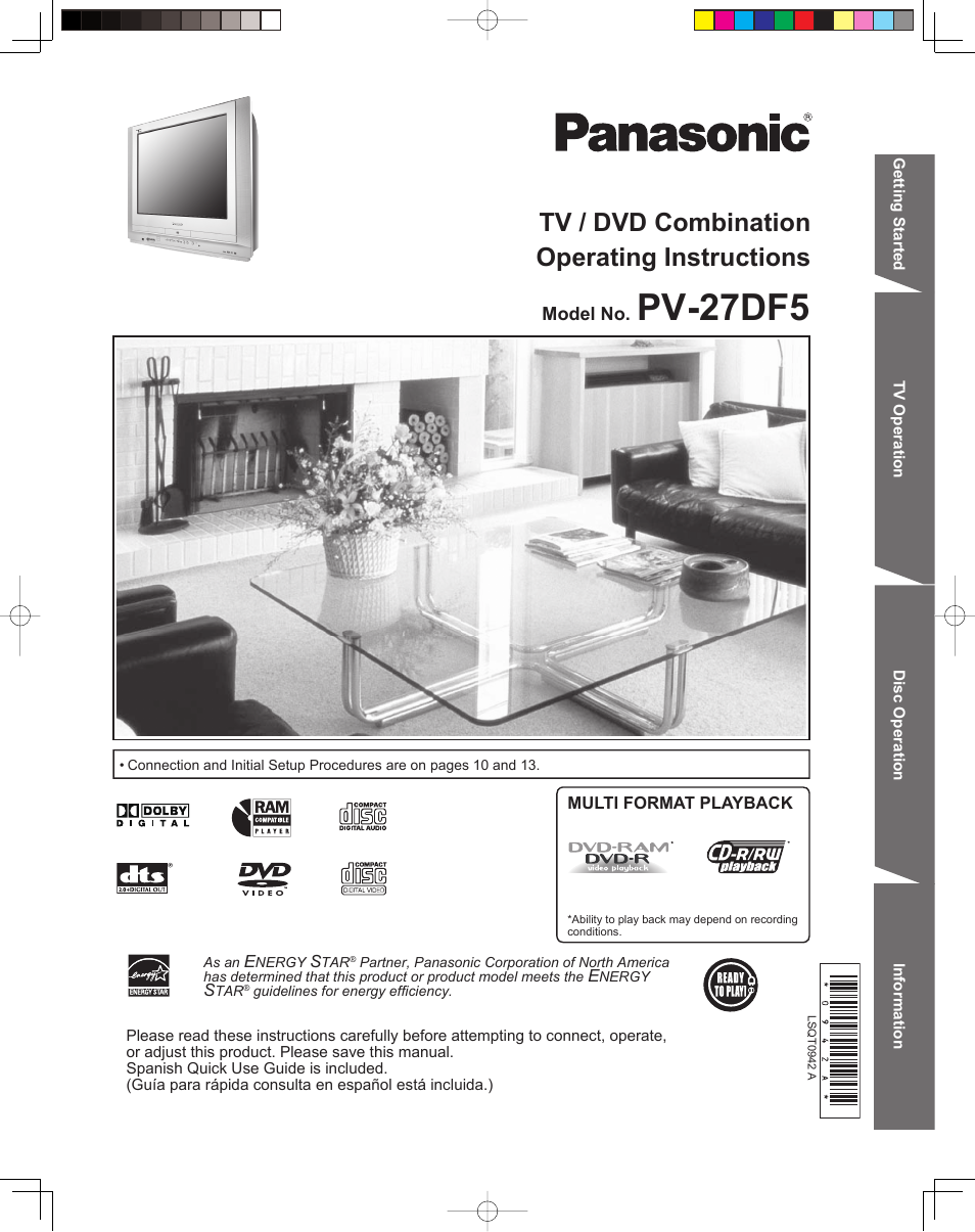 Panasonic PV-27DF5 User Manual | 56 pages