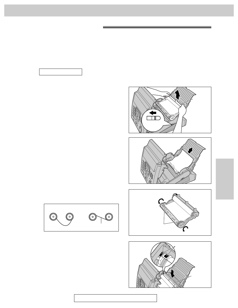 Recording paper jam, Jams, When paper has jammed under the film cartridge | Panasonic KX-FP250 User Manual | Page 85 / 112