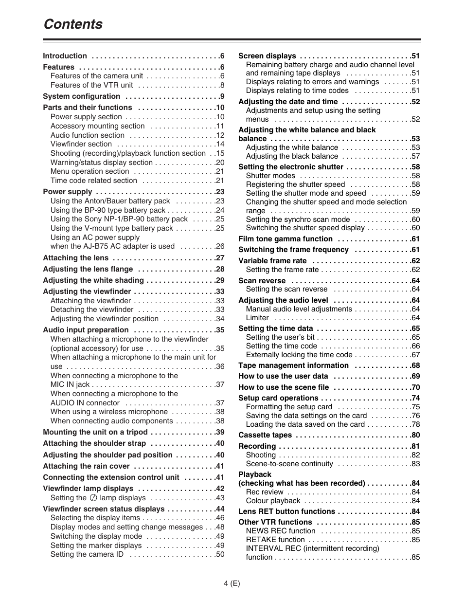 Panasonic AJ-HDC27FE User Manual | Page 4 / 136