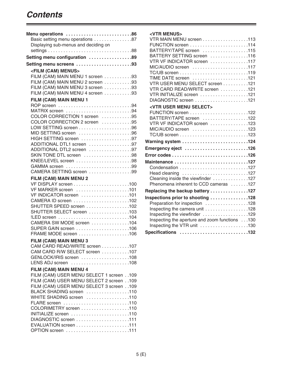 Panasonic AJ-HDC27FE User Manual | Page 5 / 136