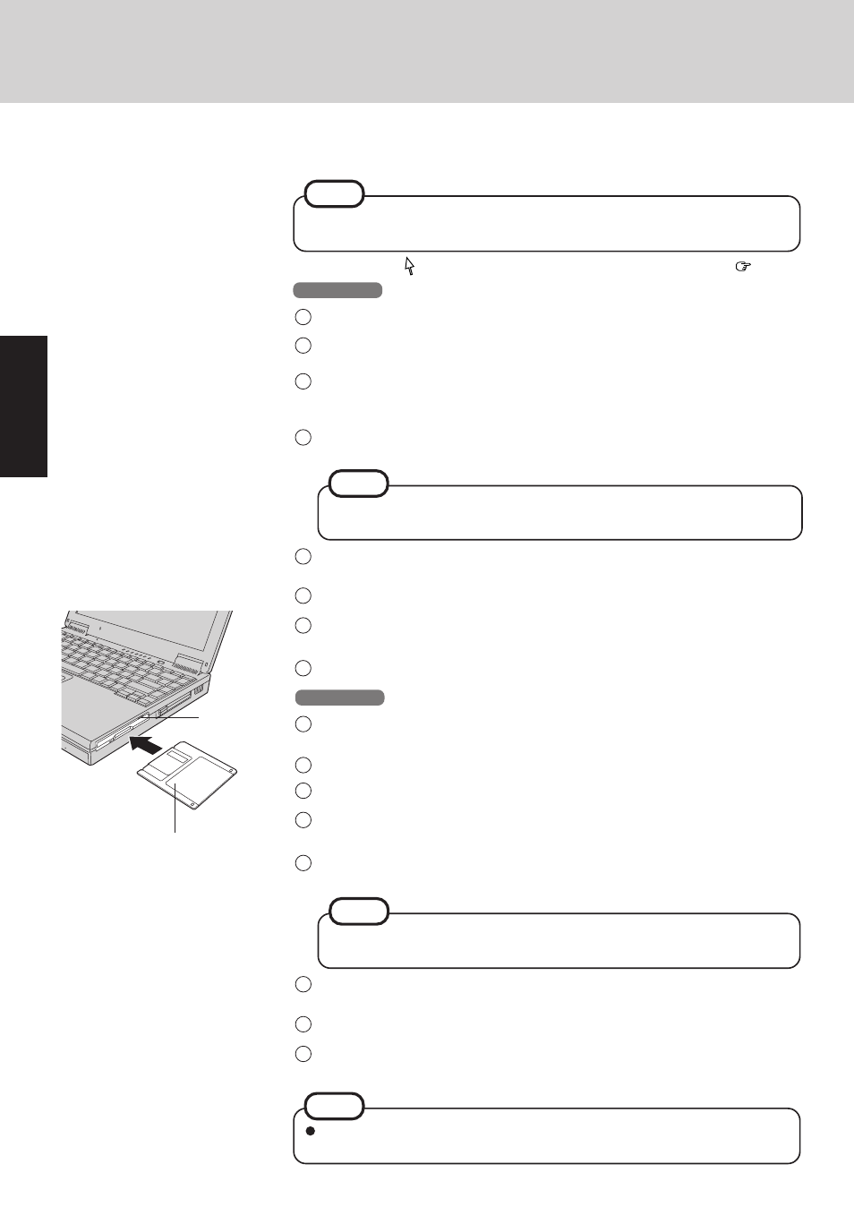 First-time operation | Panasonic CF-47 User Manual | Page 10 / 36