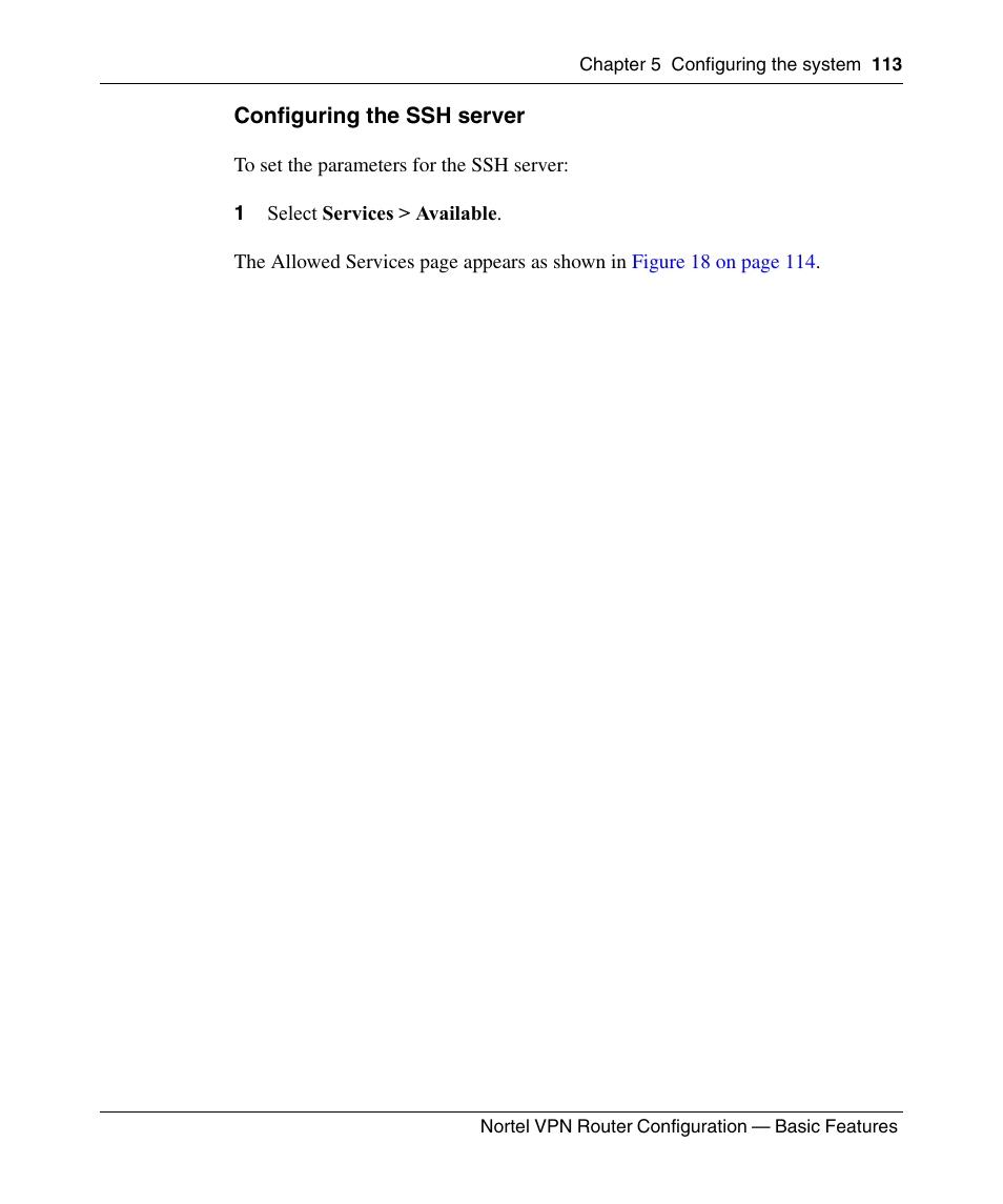 Configuring the ssh server, Enabling the ssh server | Panasonic 7 User Manual | Page 113 / 178