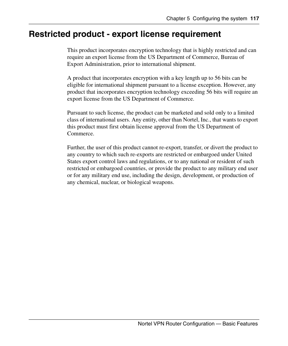 Restricted product - export license requirement | Panasonic 7 User Manual | Page 117 / 178