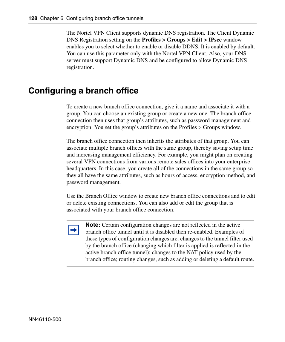 Configuring a branch office | Panasonic 7 User Manual | Page 128 / 178