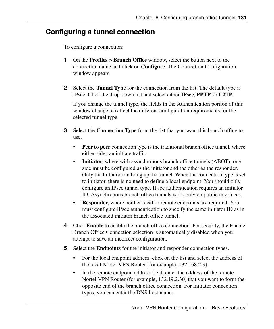 Configuring a tunnel connection | Panasonic 7 User Manual | Page 131 / 178