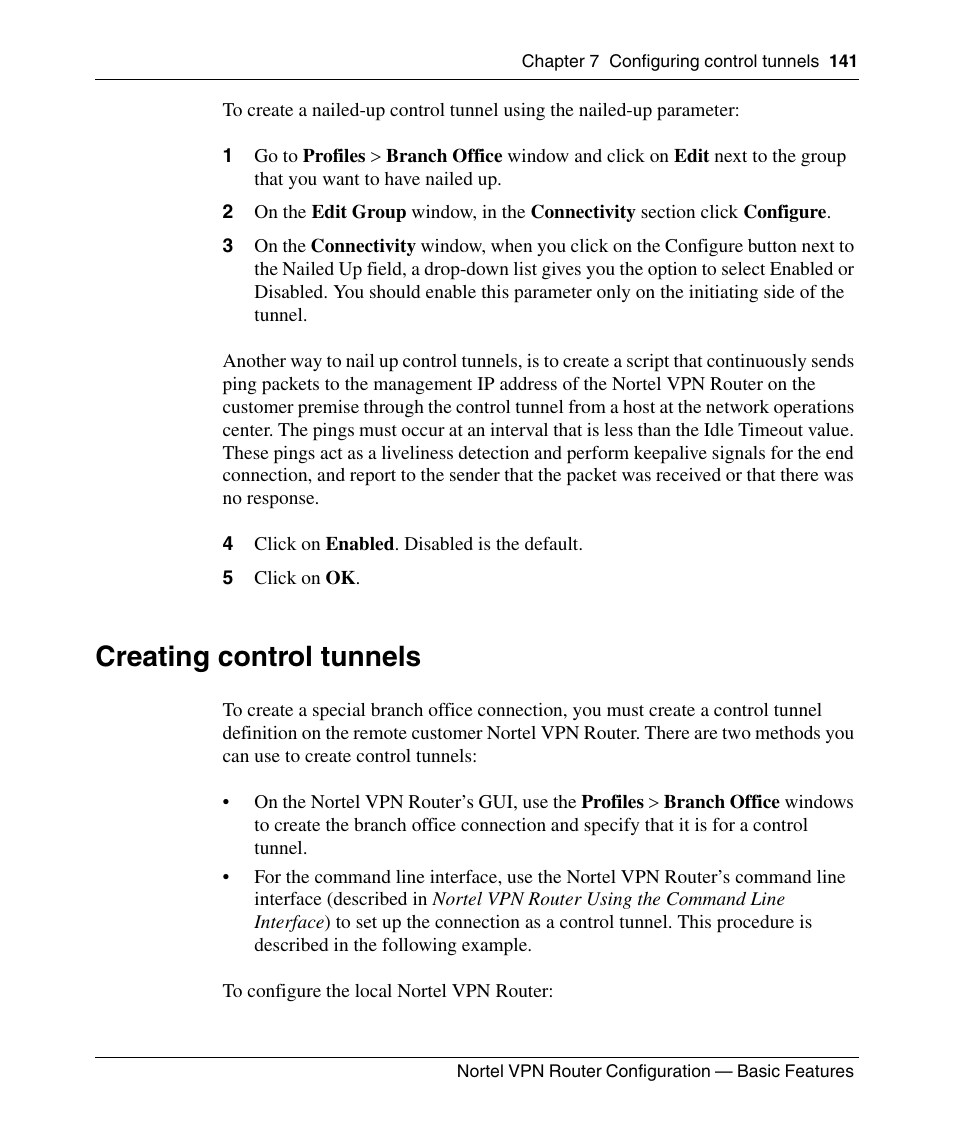 Creating control tunnels | Panasonic 7 User Manual | Page 141 / 178