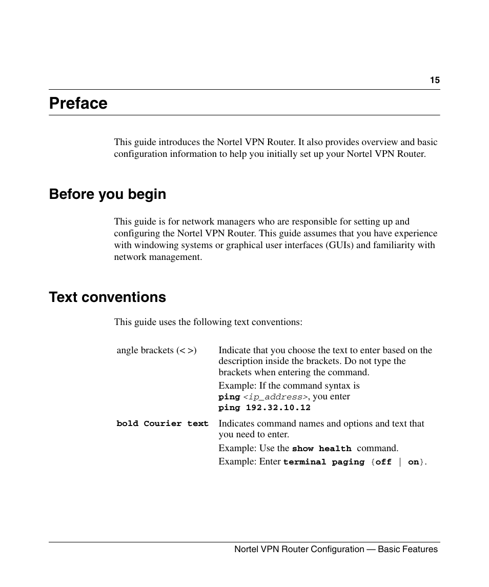 Preface, Before you begin, Text conventions | Panasonic 7 User Manual | Page 15 / 178