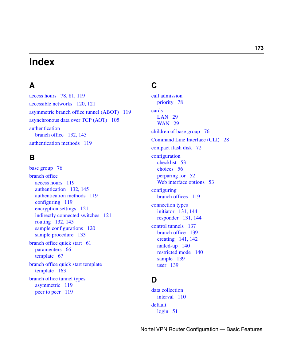 Index | Panasonic 7 User Manual | Page 173 / 178
