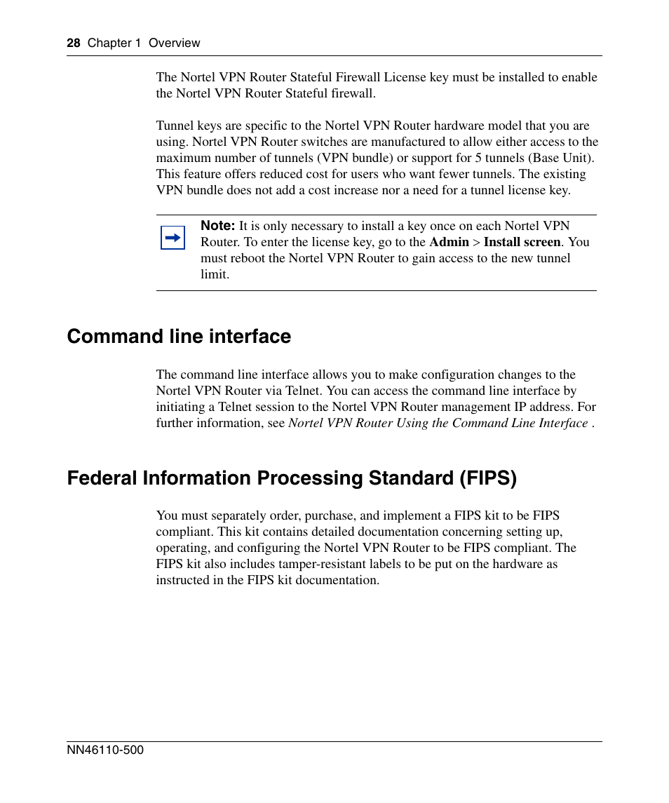 Command line interface, Federal information processing standard (fips) | Panasonic 7 User Manual | Page 28 / 178