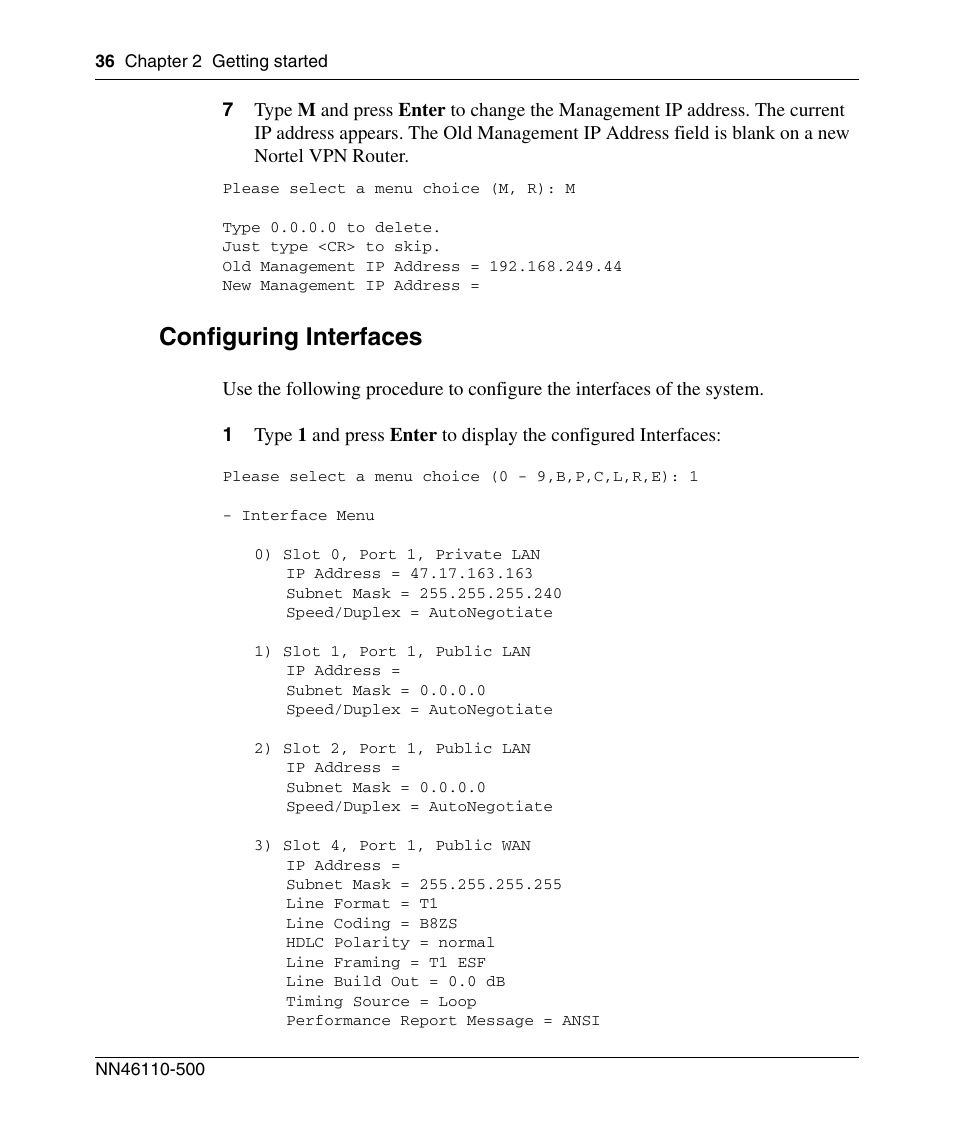 Configuring interfaces | Panasonic 7 User Manual | Page 36 / 178