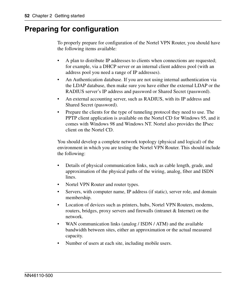 Preparing for configuration | Panasonic 7 User Manual | Page 52 / 178