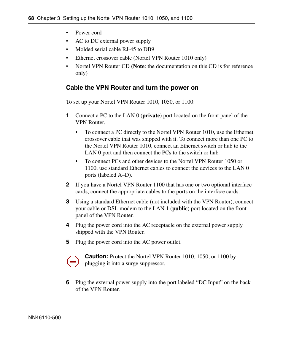 Cable the vpn router and turn the power on | Panasonic 7 User Manual | Page 68 / 178