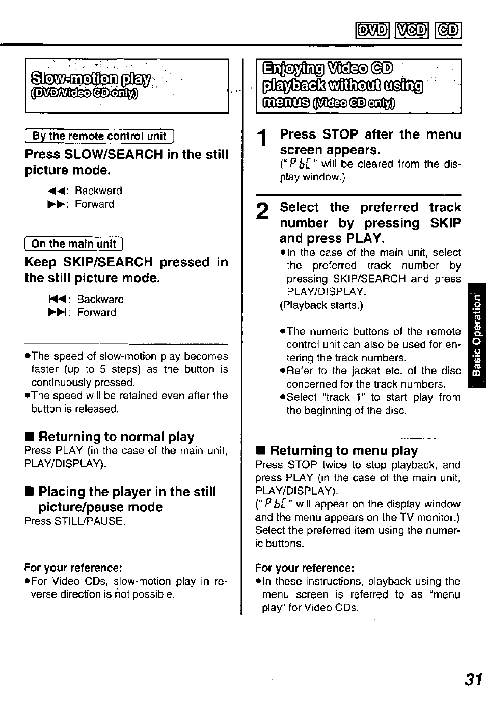 For your reference, Liôsçqbglwla!), Il№)| i^®11 | Panasonic DVD-P10D User Manual | Page 31 / 72