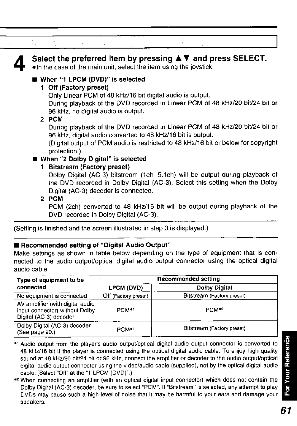 Panasonic DVD-P10D User Manual | Page 61 / 72