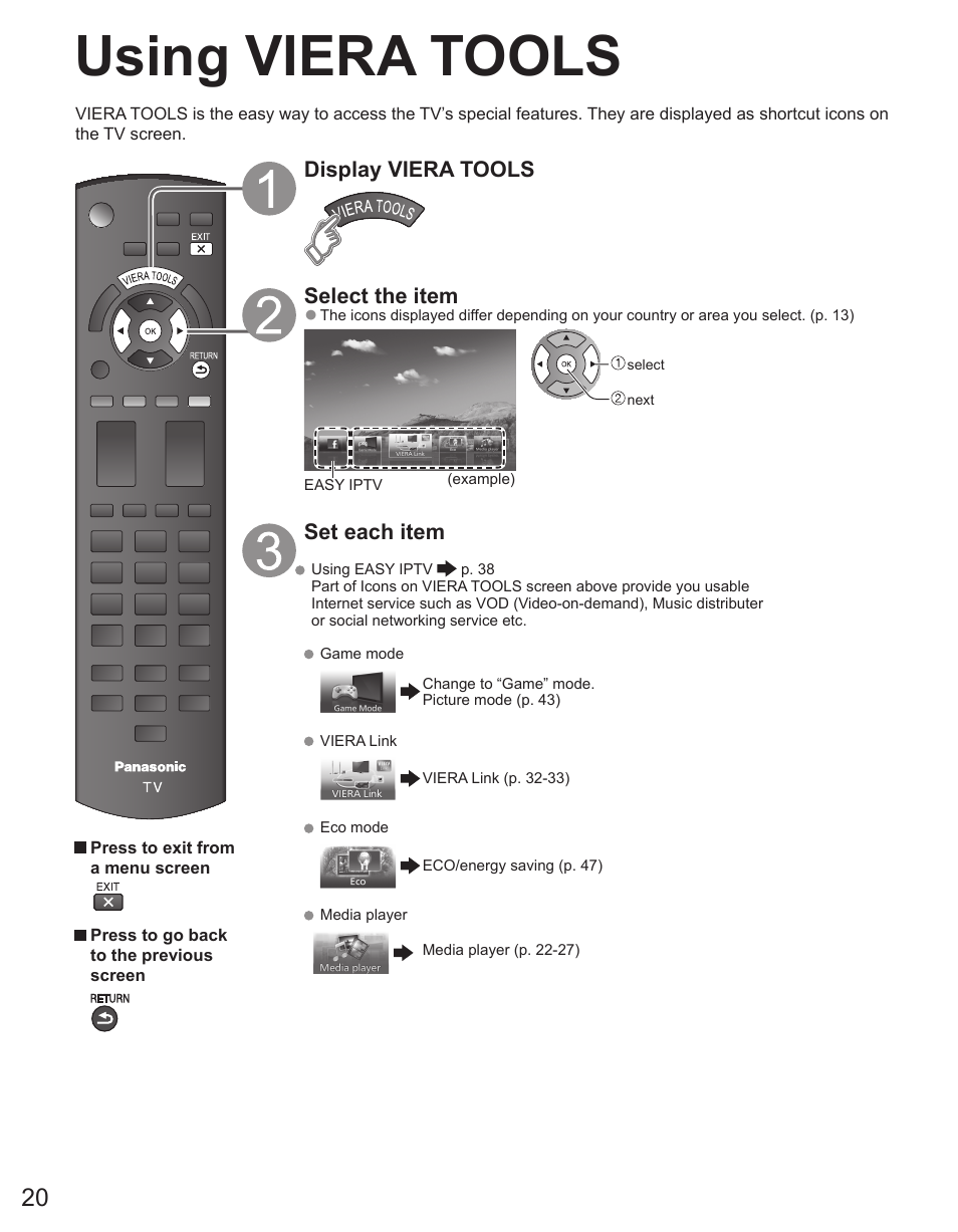 Using viera tools | Panasonic TC-50PX34 User Manual | Page 21 / 62