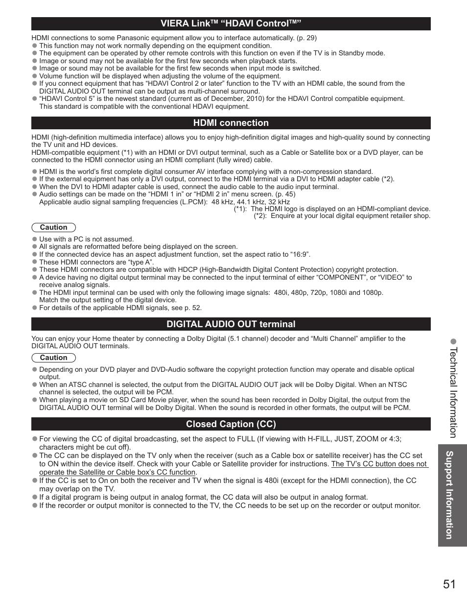 Panasonic TC-50PX34 User Manual | Page 52 / 62