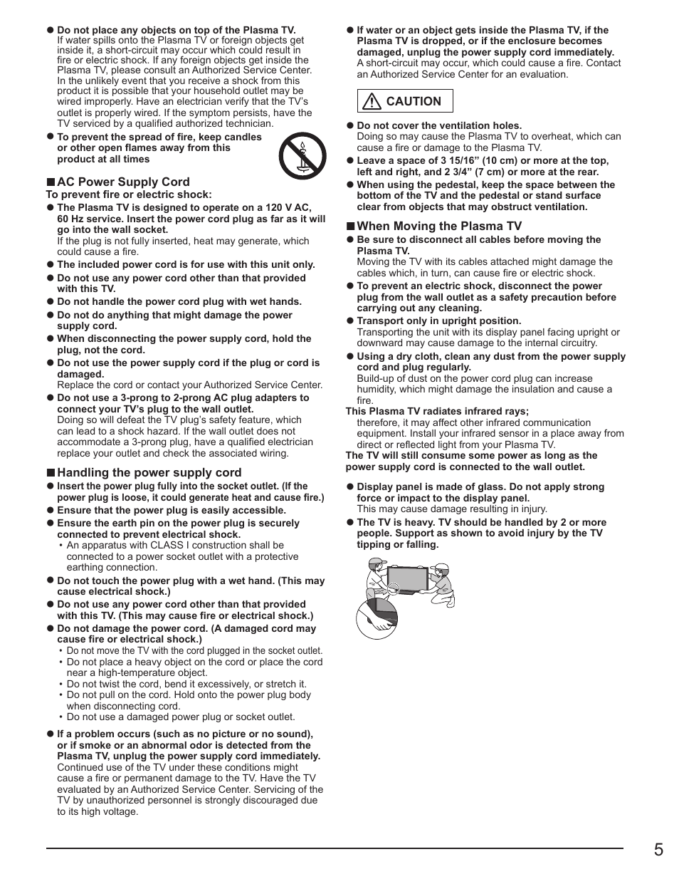 Panasonic TC-50PX34 User Manual | Page 6 / 62