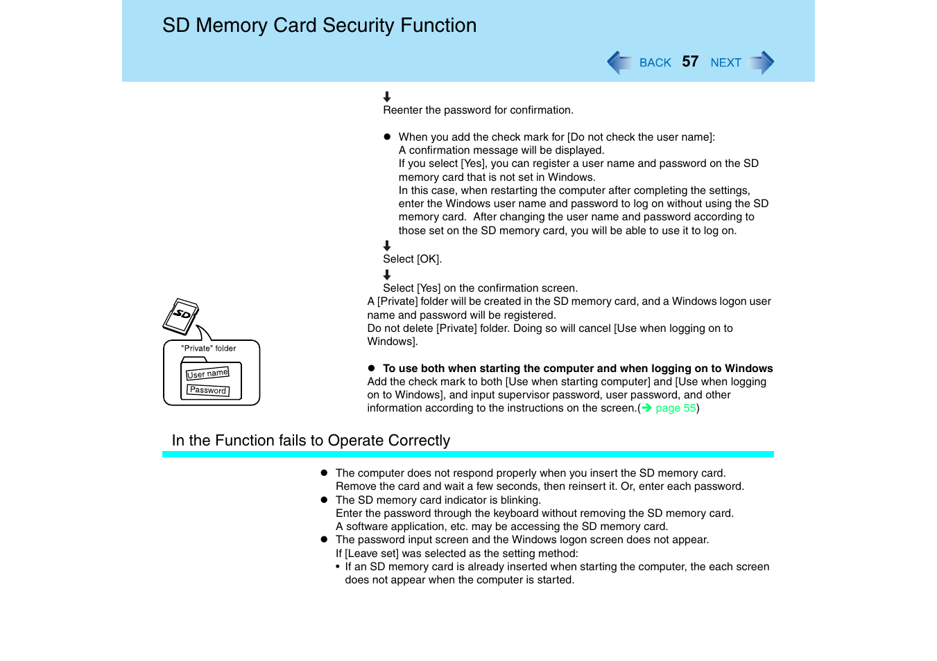 Panasonic CF-T2 Series User Manual | Page 57 / 108