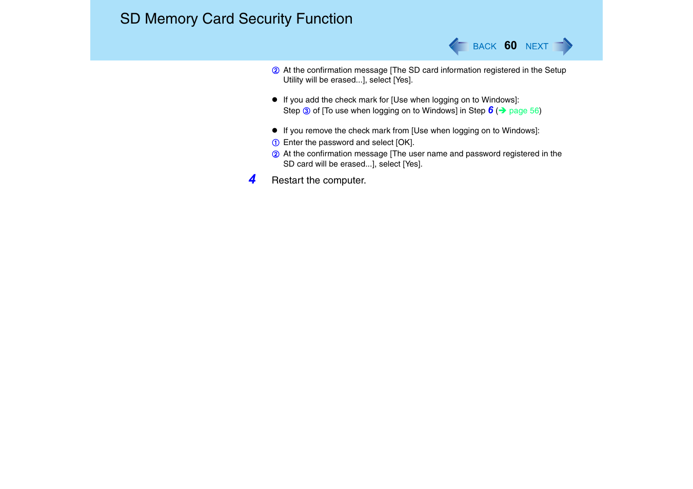 Panasonic CF-T2 Series User Manual | Page 60 / 108