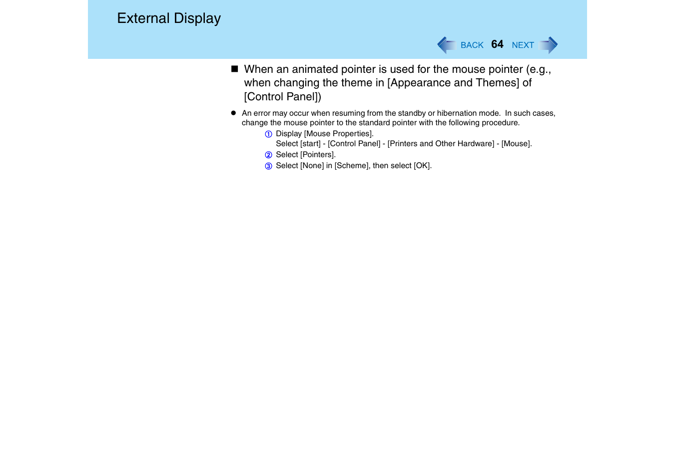 External display | Panasonic CF-T2 Series User Manual | Page 64 / 108