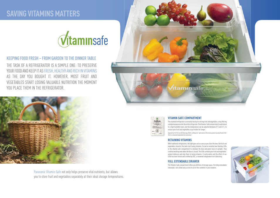 Saving vitamins matters | Panasonic NR-B30FG1-WB User Manual | Page 4 / 9