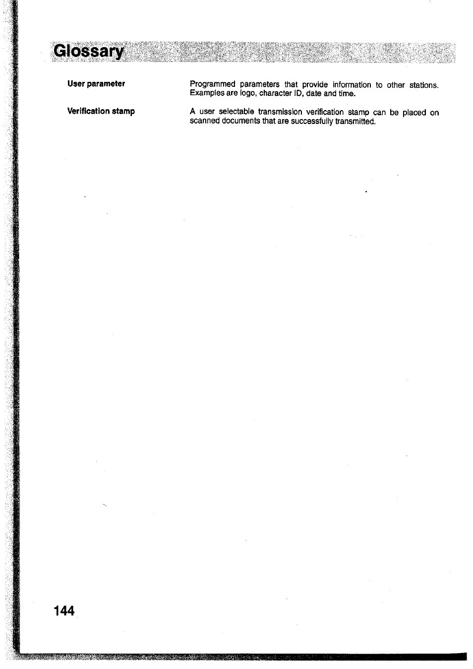 Ssaif illiltawsilfw»■ «;ssi | Panasonic Panafax UF-755 User Manual | Page 146 / 148