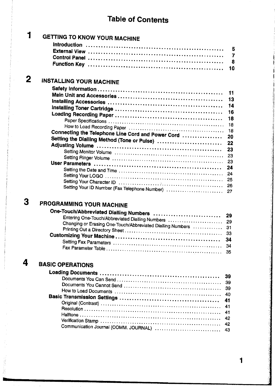 Panasonic Panafax UF-755 User Manual | Page 3 / 148