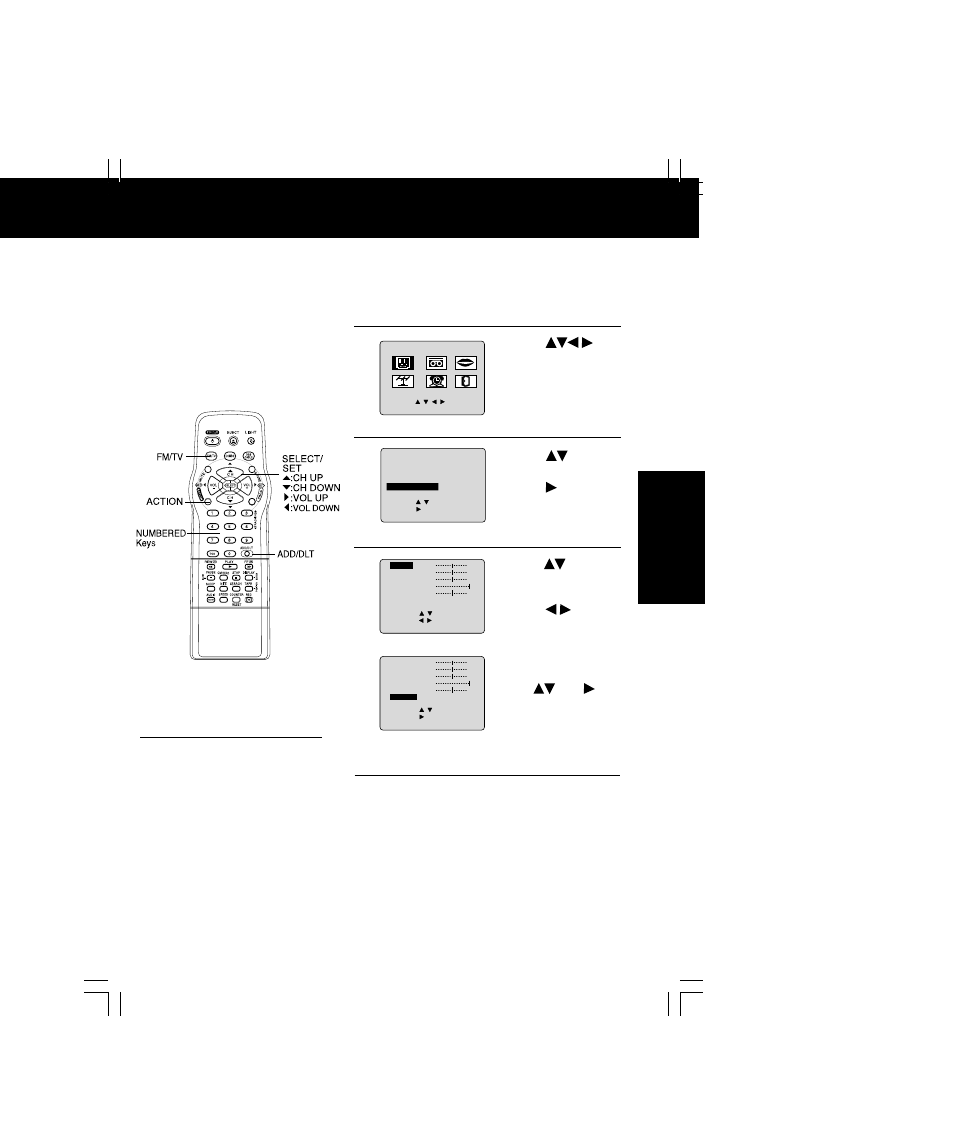 Picture adjustment | Panasonic PV-C2063A User Manual | Page 21 / 40