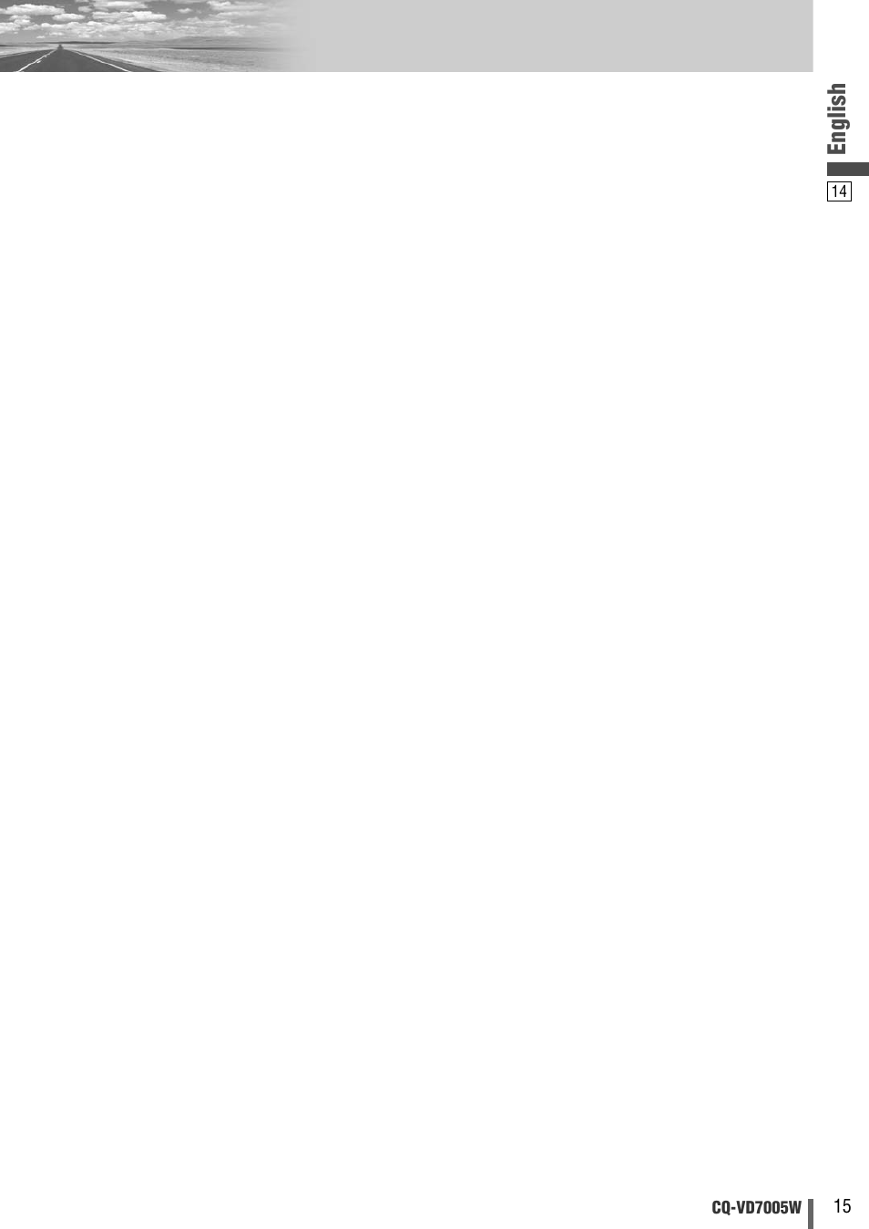English | Panasonic CQ-VA7005W User Manual | Page 85 / 94