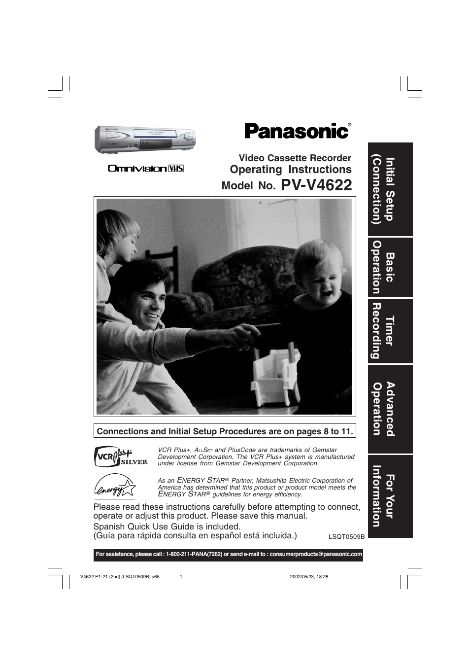Panasonic PV-V4622 User Manual | 44 pages