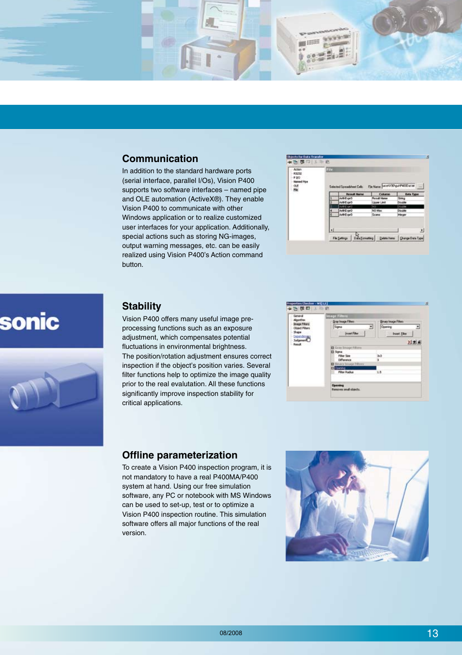 Panasonic Imagechecker P400 User Manual | Page 13 / 20