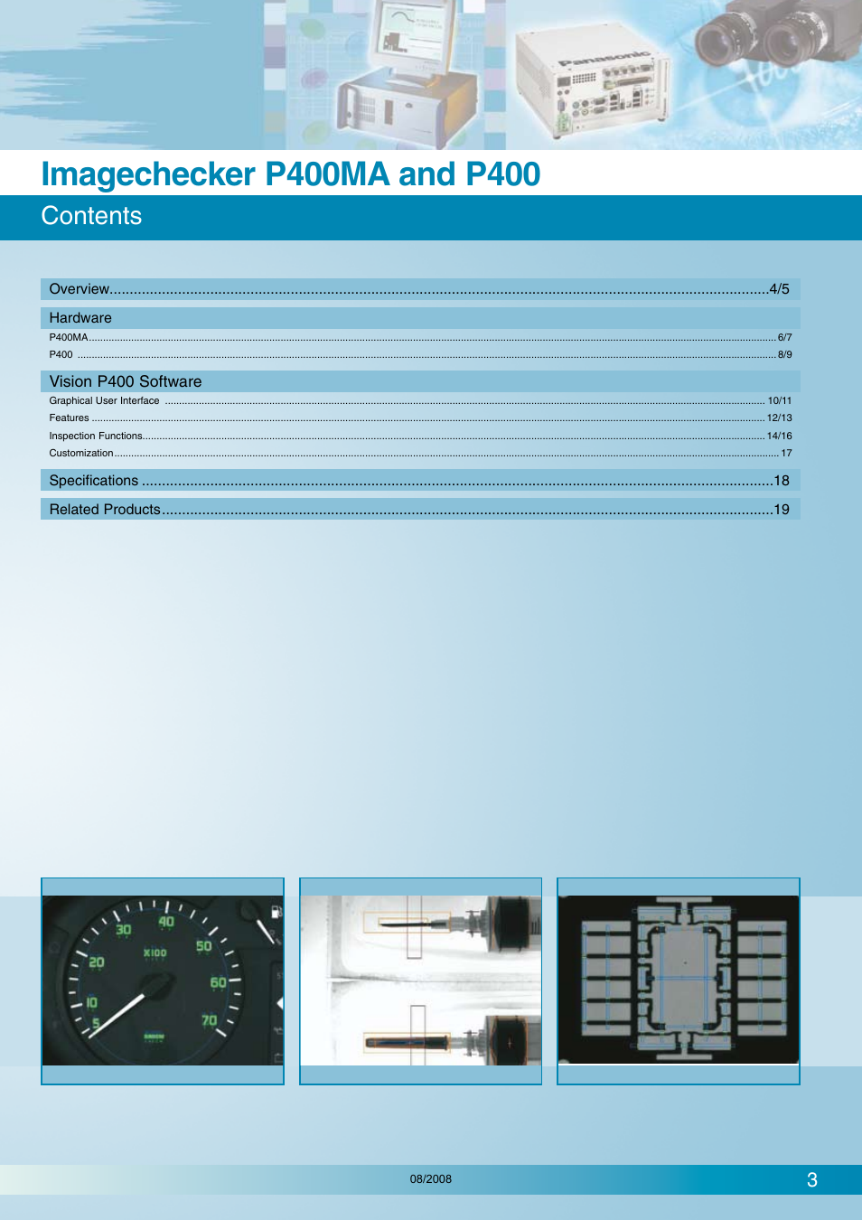 Panasonic Imagechecker P400 User Manual | Page 3 / 20